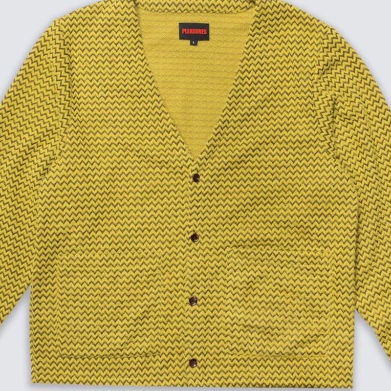 ��PLEASURES/�ץ쥸�㡼����ZIGZAG CARDIGAN �����ǥ����� / WASABI
