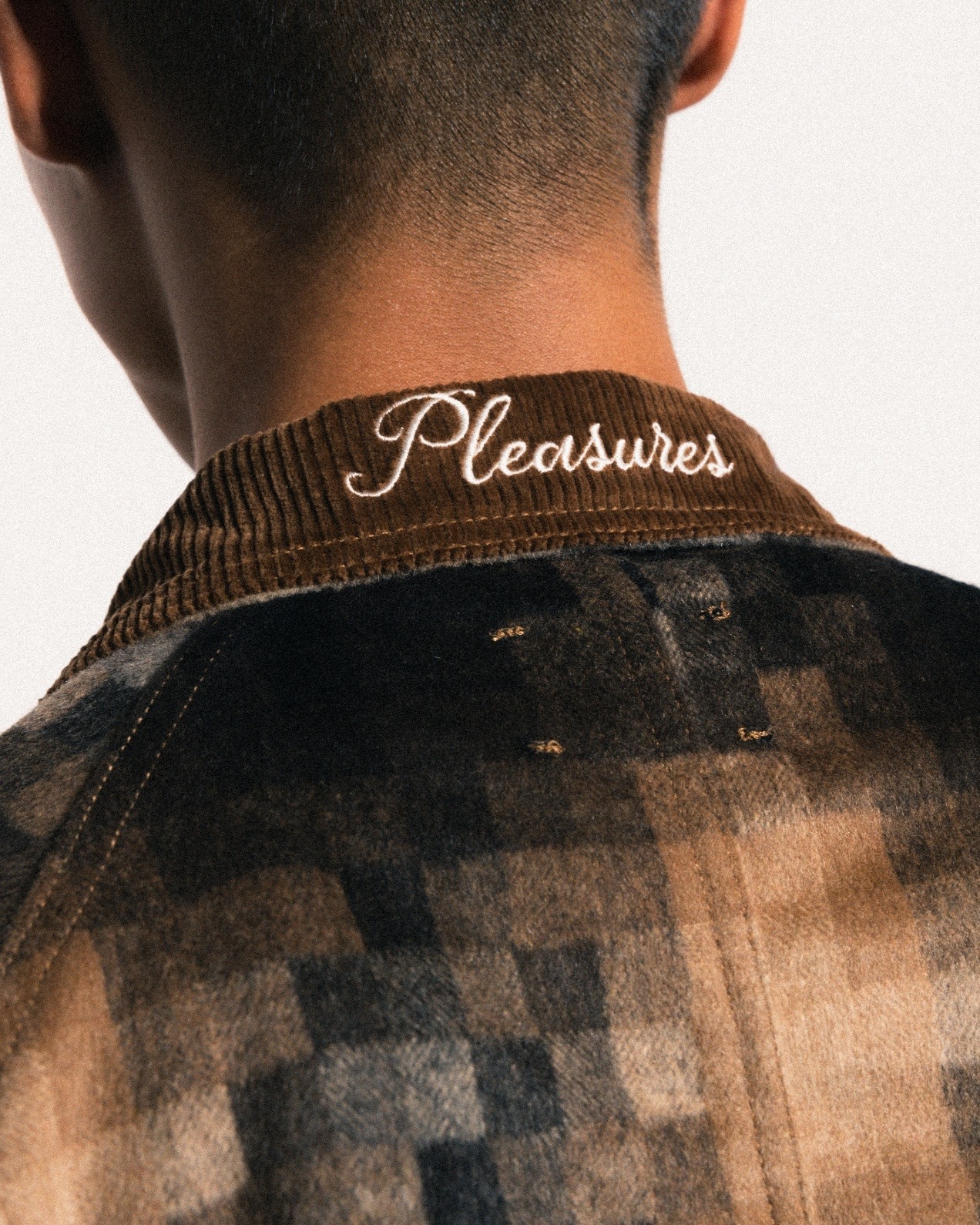 PLEASURES/ץ쥸㡼MARLIN CHECKER WORK JACKET 㥱å / BROWN