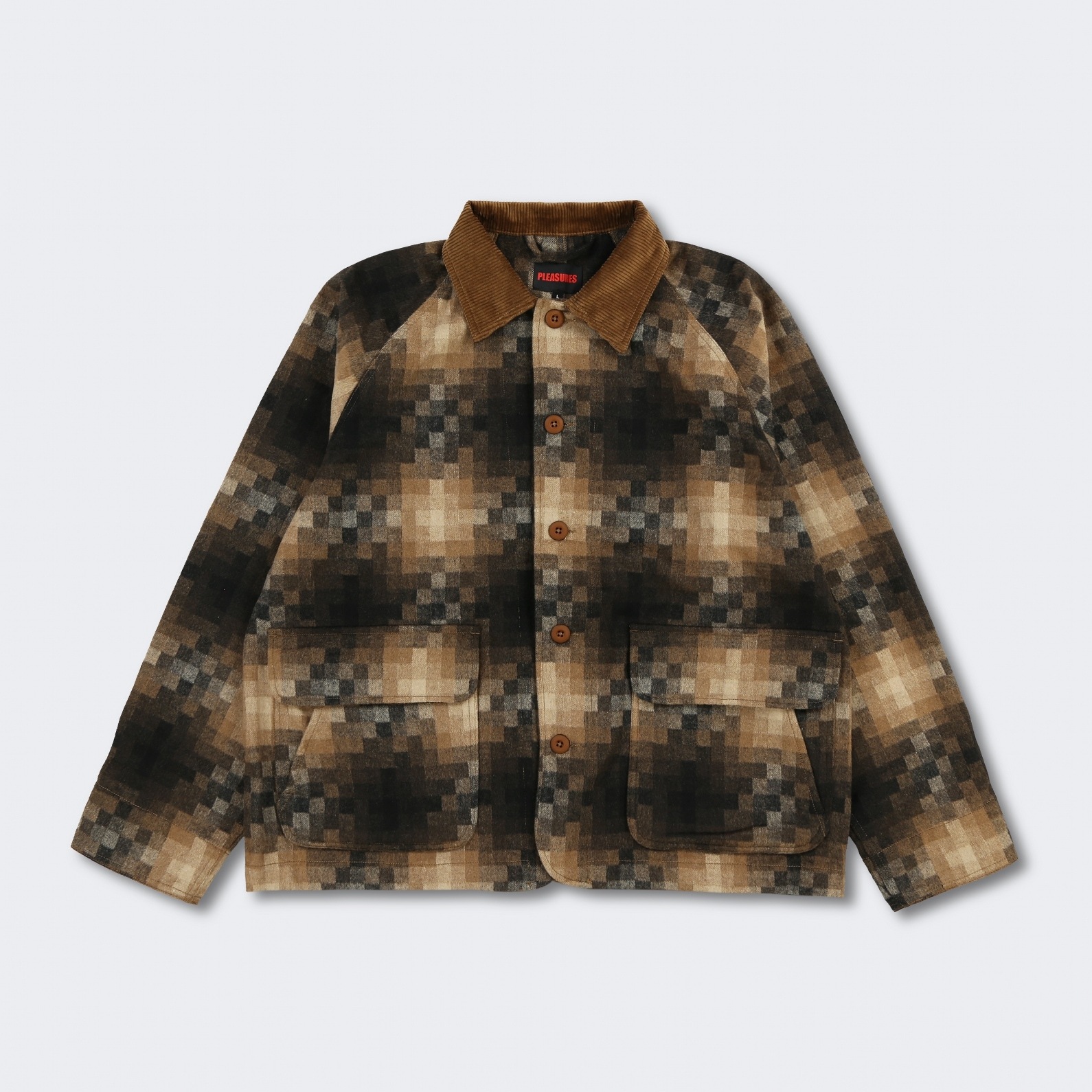 PLEASURES/ץ쥸㡼MARLIN CHECKER WORK JACKET 㥱å / BROWN