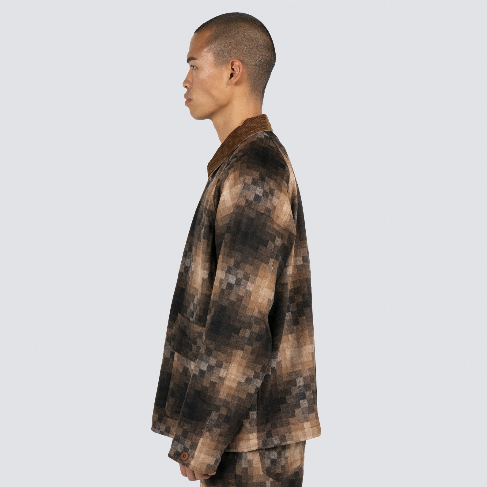 PLEASURES/ץ쥸㡼MARLIN CHECKER WORK JACKET 㥱å / BROWN