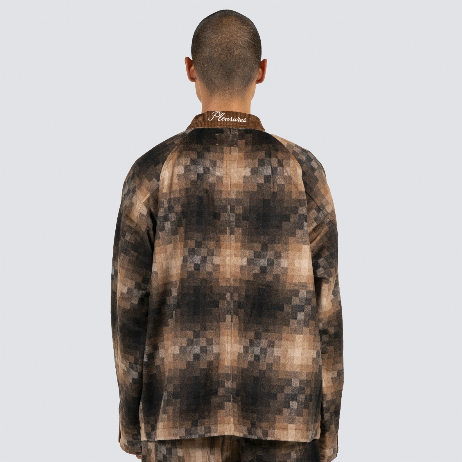 PLEASURES/ץ쥸㡼MARLIN CHECKER WORK JACKET 㥱å / BROWN