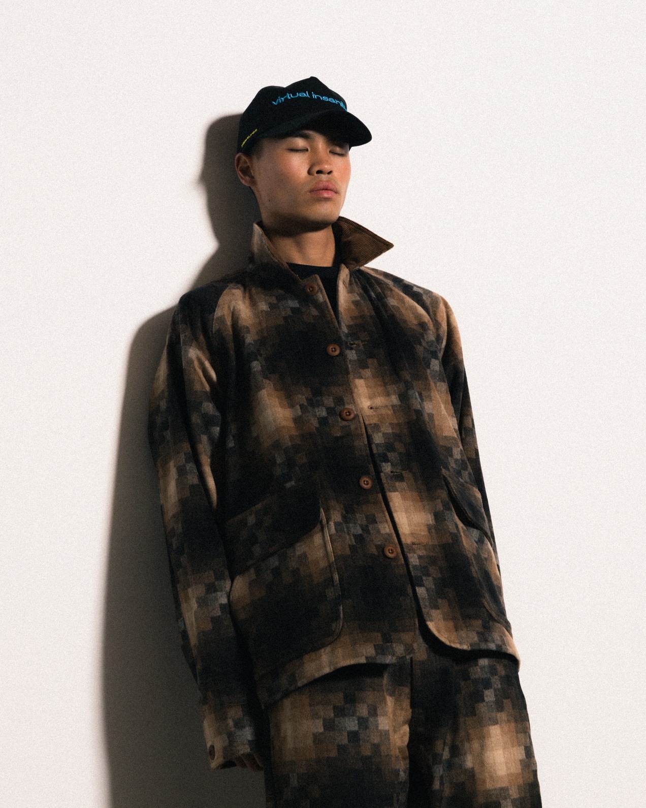 PLEASURES/ץ쥸㡼MARLIN CHECKER WORK JACKET 㥱å / BROWN