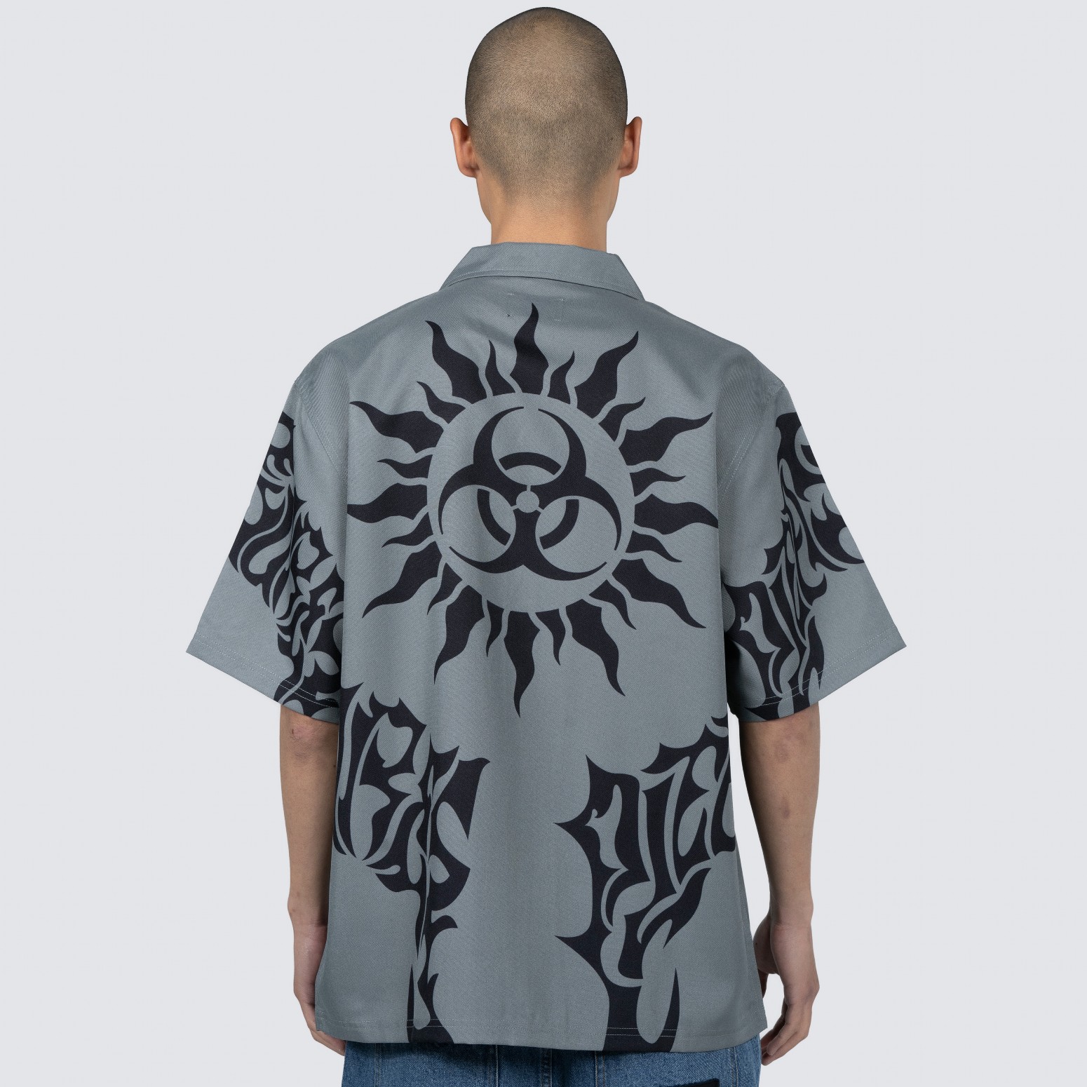 ��PLEASURES/�ץ쥸�㡼����BIO BUTTON DOWN Ⱦµ����� / GREY