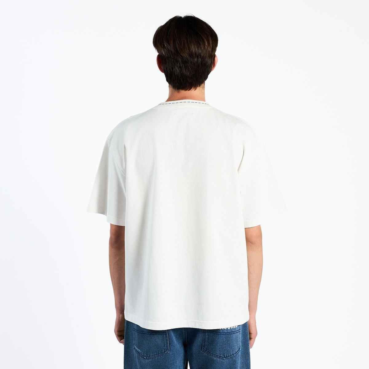PLEASURES/ץ쥸㡼CUT HERE HEAVYWEIGHT SHIRT T / WHITE