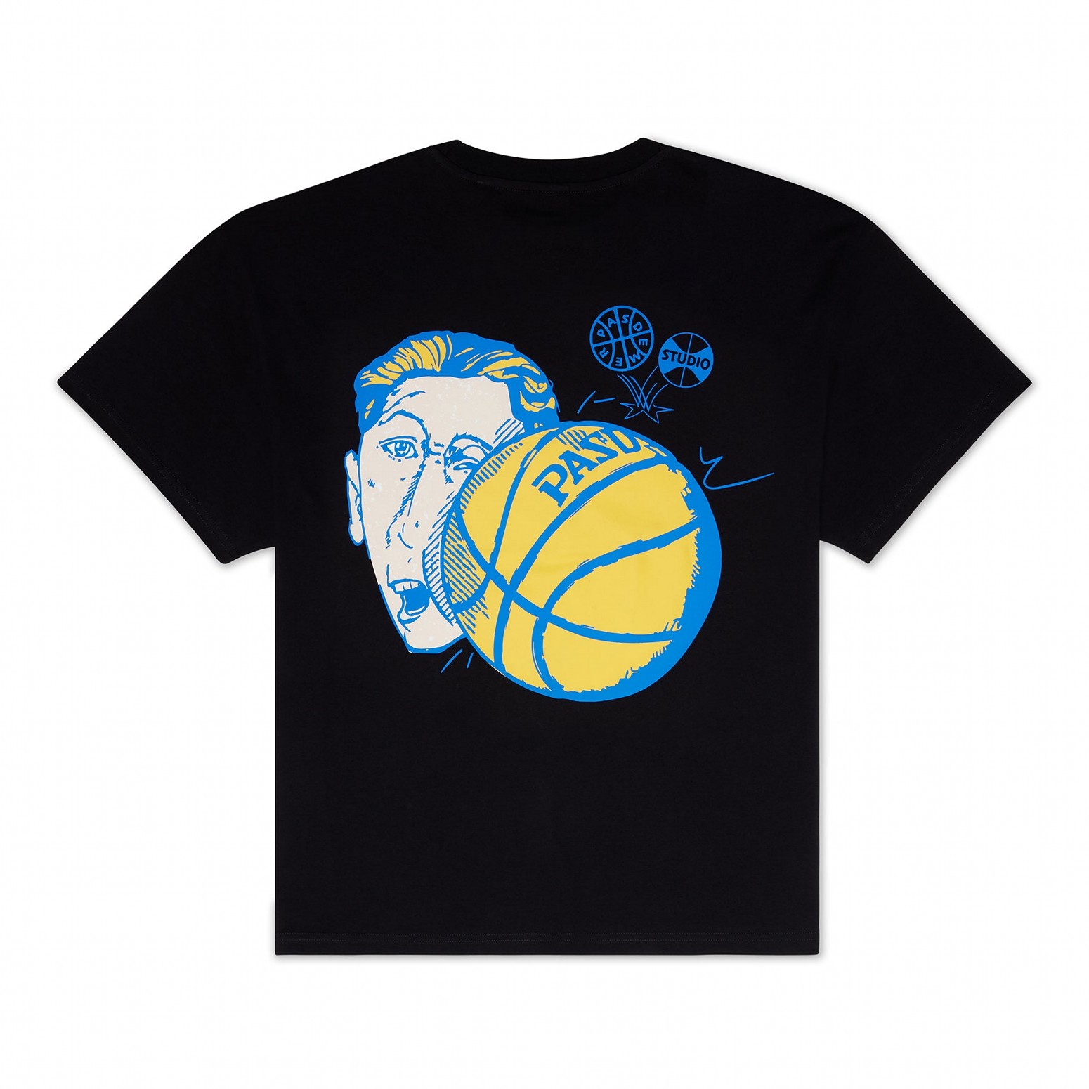 ��PAS DE MER/�ѥɥ����BASKETBALL TEE T����� / OLD BLACK