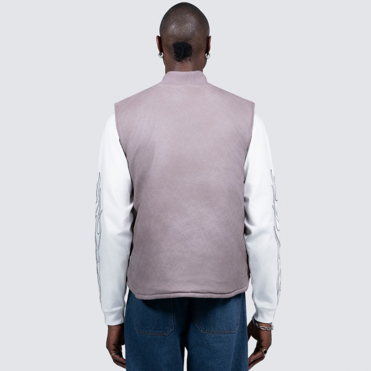 ��PLEASURES/�ץ쥸�㡼����HORNS REVERSIBLE VEST �٥��� / MAUVE