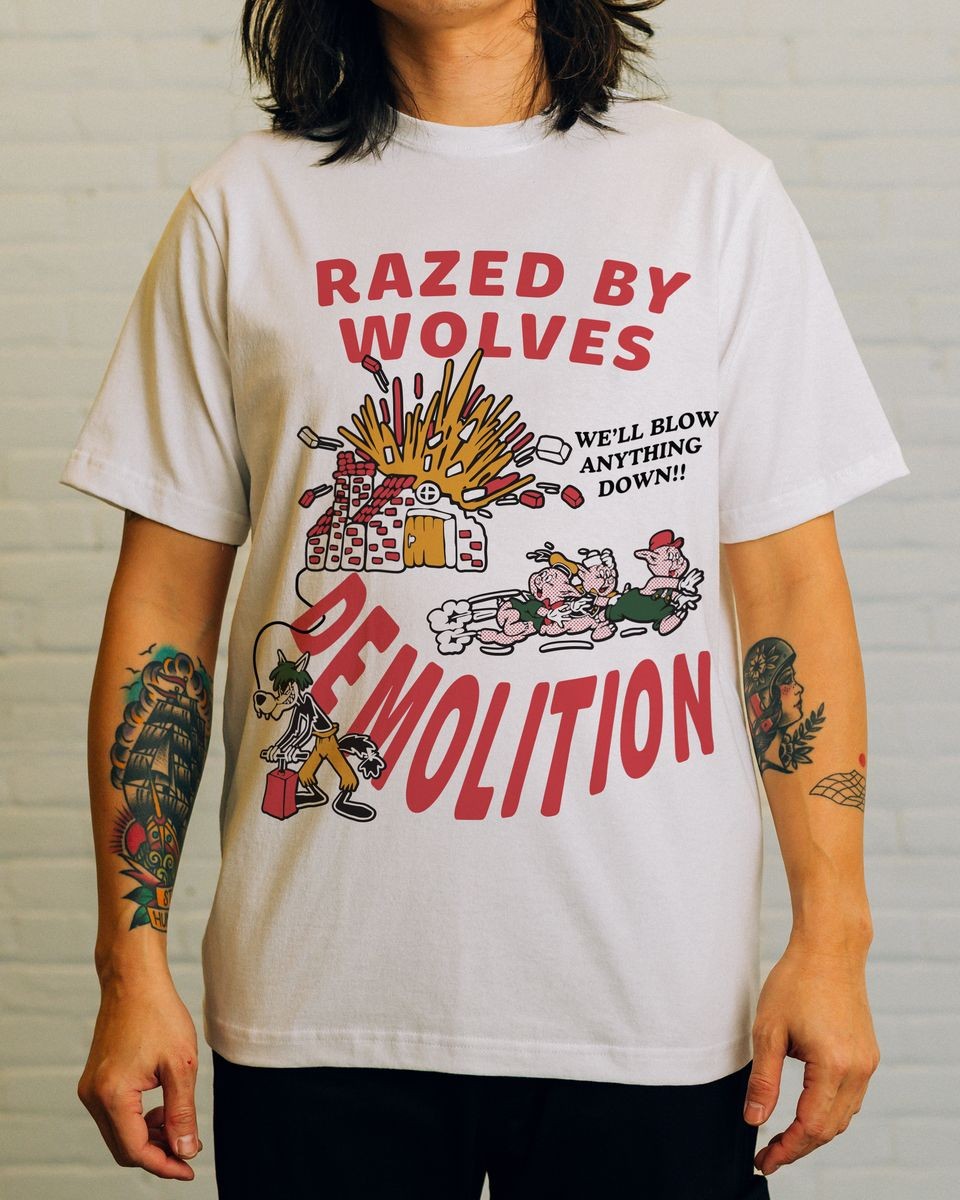 RAISED BY WOLVES/쥤ɥХ֥RAZED BY WOLVES TEE ȾµT / WHITE