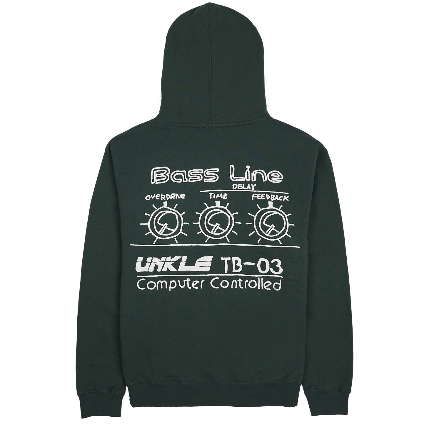 海外限定 PLEASURES X UNKLE & Roland TB-03 フーディ パーカー PLEASURES/プレジャーズ×MO'WAX&UNKLE/モ・ワックス&アンクル