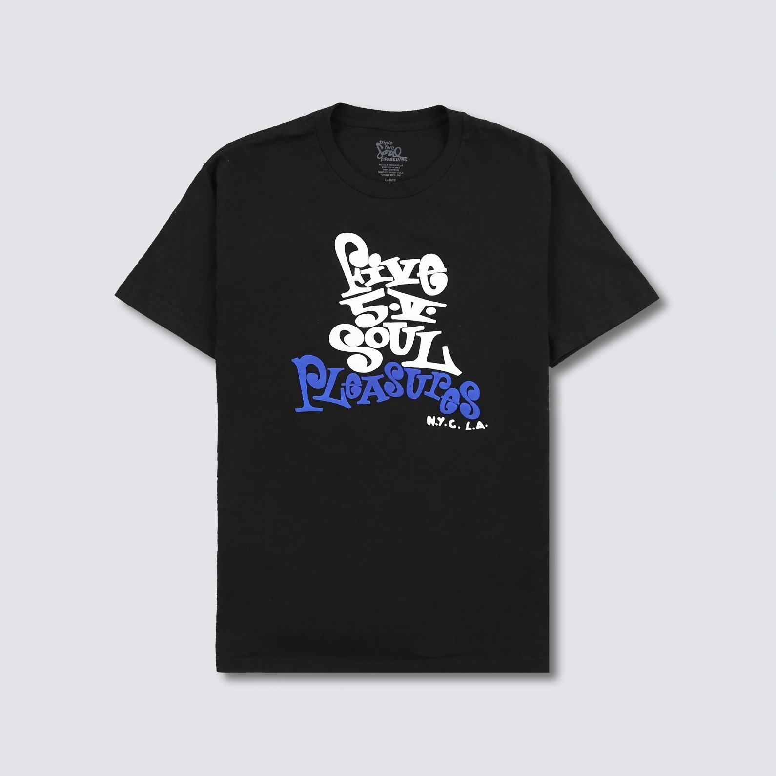 PLEASURES/プレジャーズ×555 SOUL/トリプルファイブソウル】FIVE 5 V T