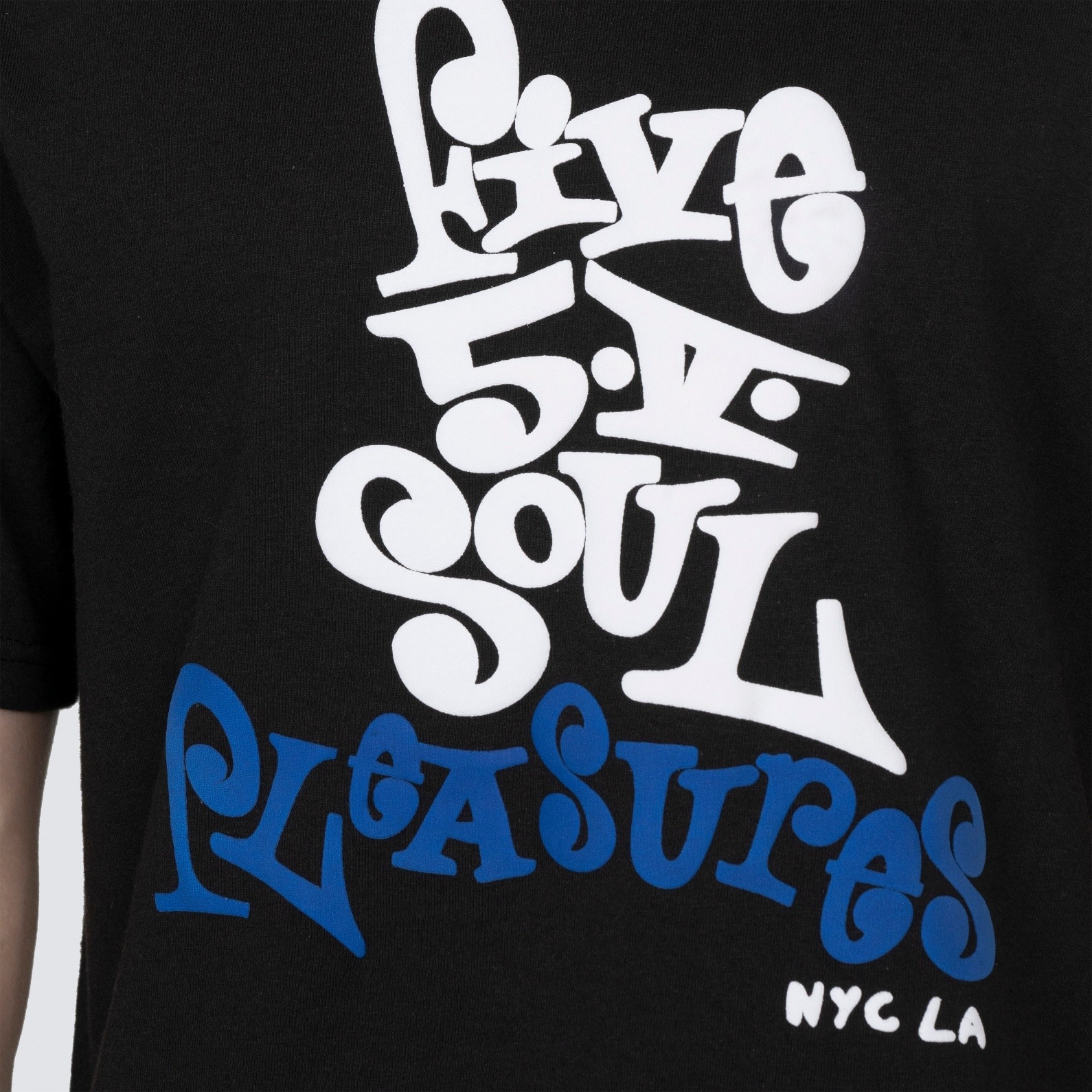 ��PLEASURES/�ץ쥸�㡼����555 SOUL/�ȥ�ץ�ե����֥������FIVE 5 V T-SHIRT T����� / BLACK
