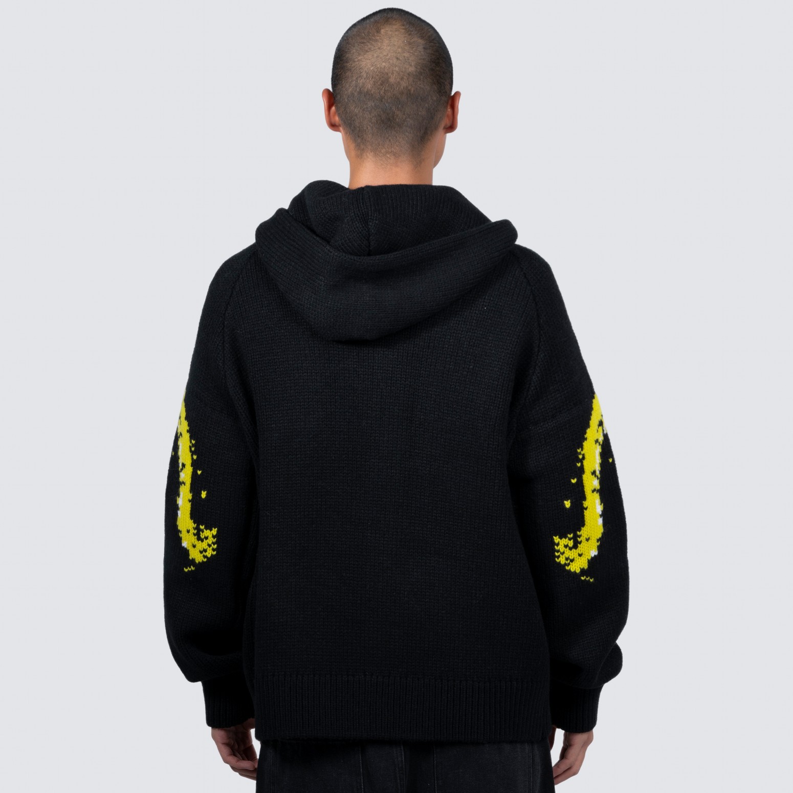 ��PLEASURES/�ץ쥸�㡼����CHOSEN KNITTED HOODIE �˥åȥա��ǥ��� / BLACK