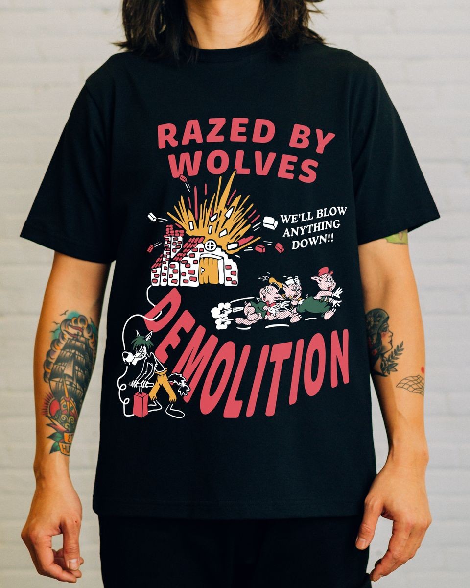 RAISED BY WOLVES/쥤ɥХ֥RAZED BY WOLVES TEE ȾµT / BLACK