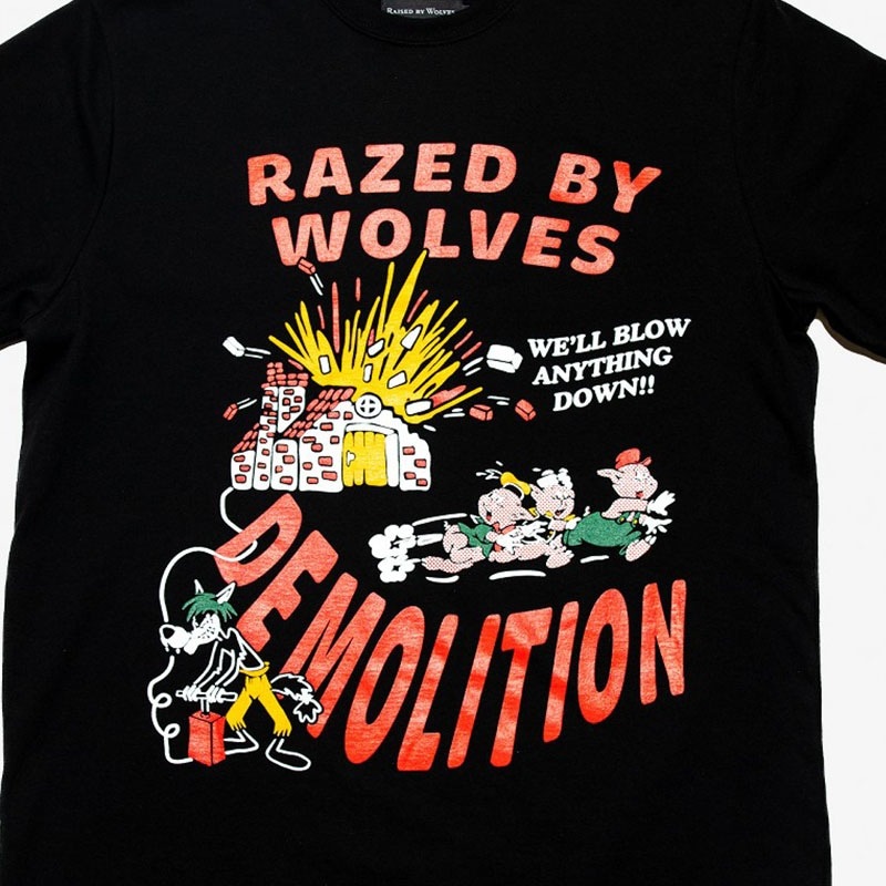 RAISED BY WOLVES/쥤ɥХ֥RAZED BY WOLVES TEE ȾµT / BLACK