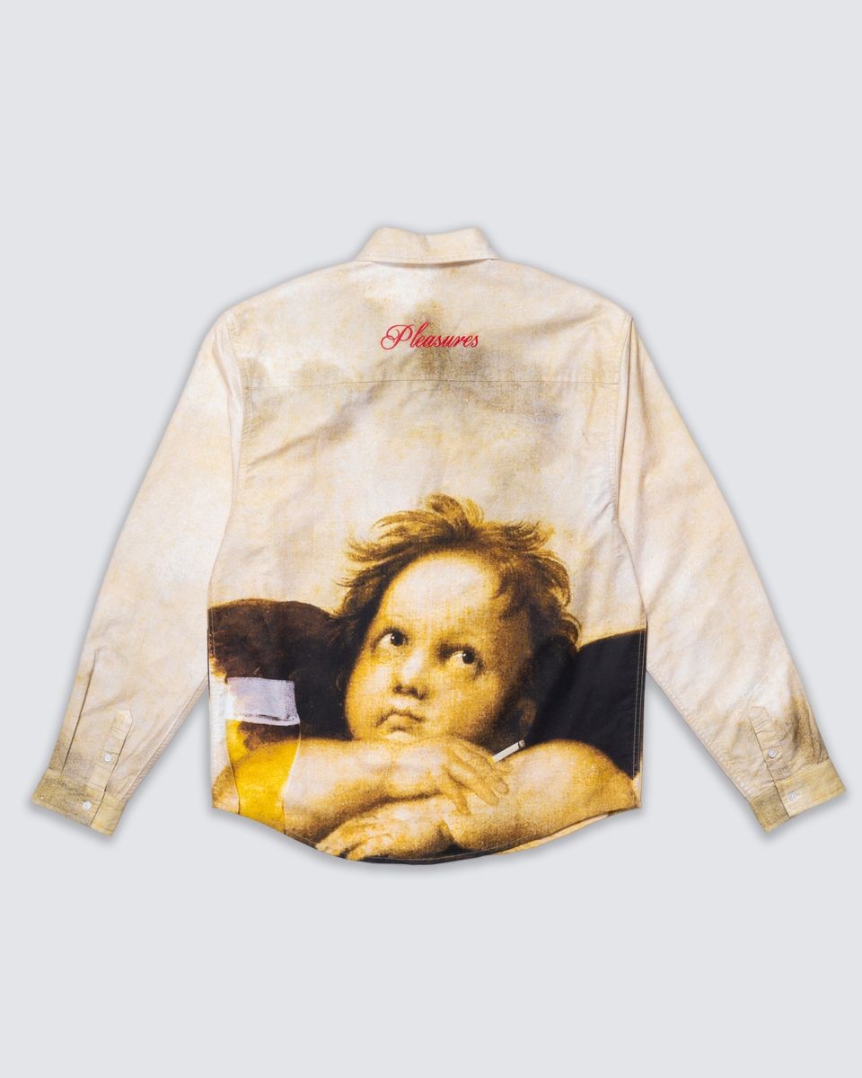 ��PLEASURES/�ץ쥸�㡼����CHERUB BUTTON UP Ĺµ����� / MULTI