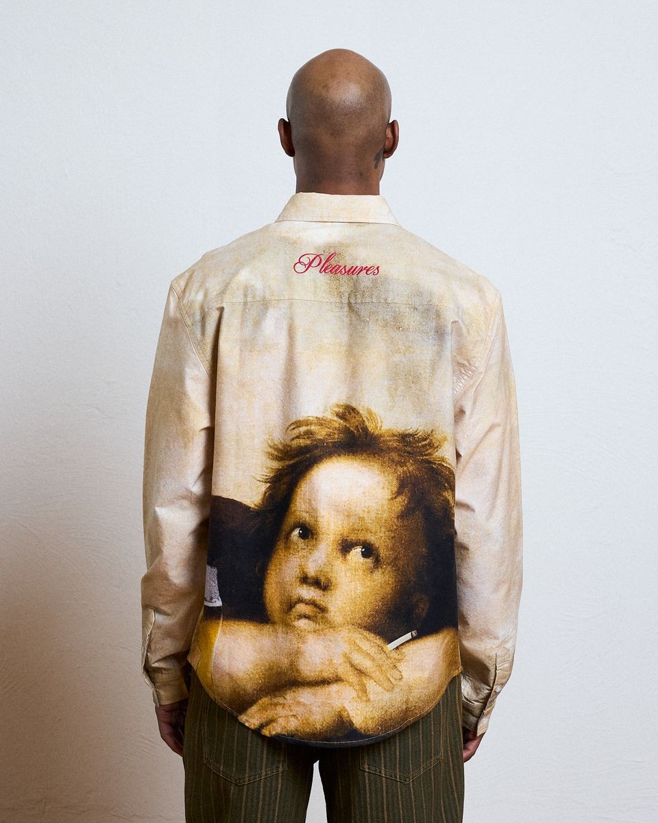 ��PLEASURES/�ץ쥸�㡼����CHERUB BUTTON UP Ĺµ����� / MULTI