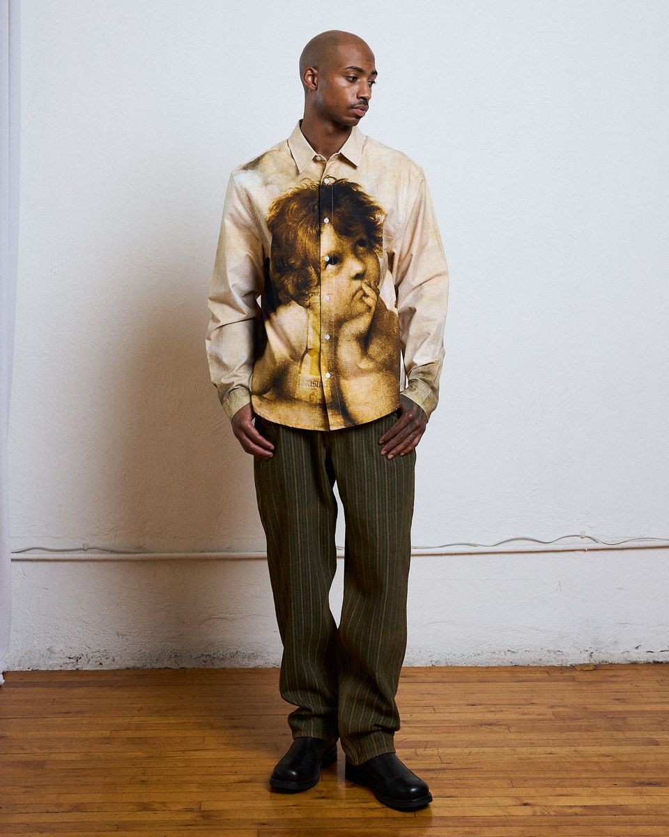 ��PLEASURES/�ץ쥸�㡼����CHERUB BUTTON UP Ĺµ����� / MULTI