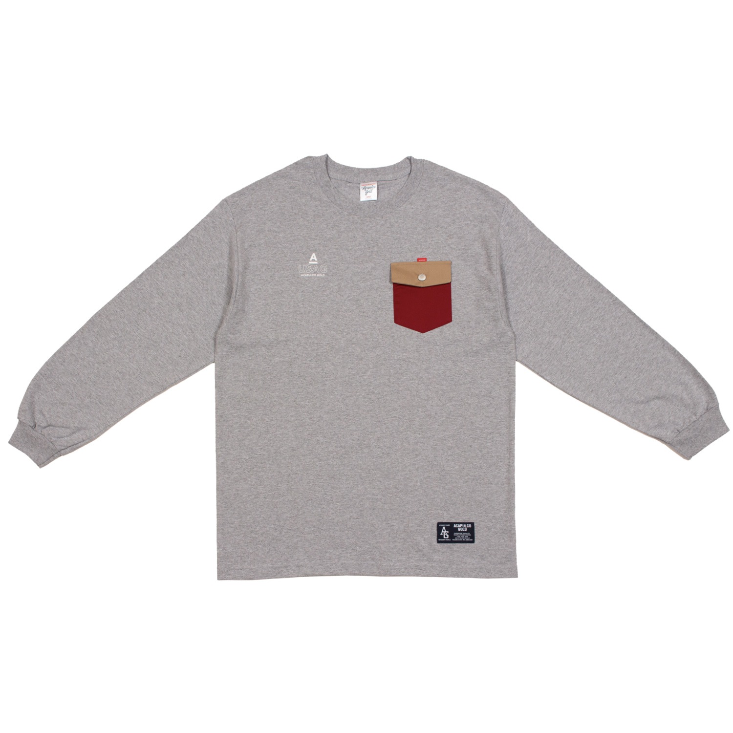 ACAPULCO GOLD/ץ륳 ɡSNAP BUTTON POCKET L/S TEE ĹµT / HEATHER GREY 졼