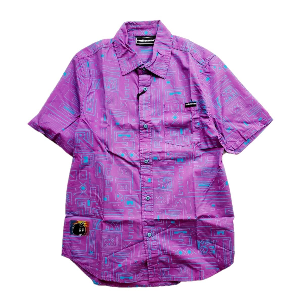 THE HUNDREDS/ϥɥåġGEO SS WOVEN Ⱦµ / PURPLE ѡץ