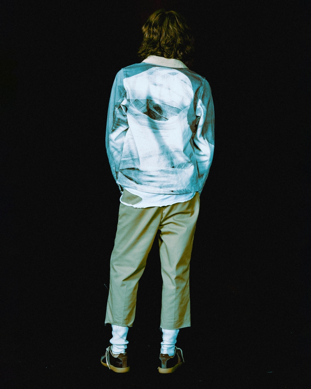 ��PLEASURES/�ץ쥸�㡼����ROBERT MAPPLETHORPE/���С��ȡ��ᥤ�ץ륽���ס�GAUZE WORK JACKET ������㥱�å� / GREY