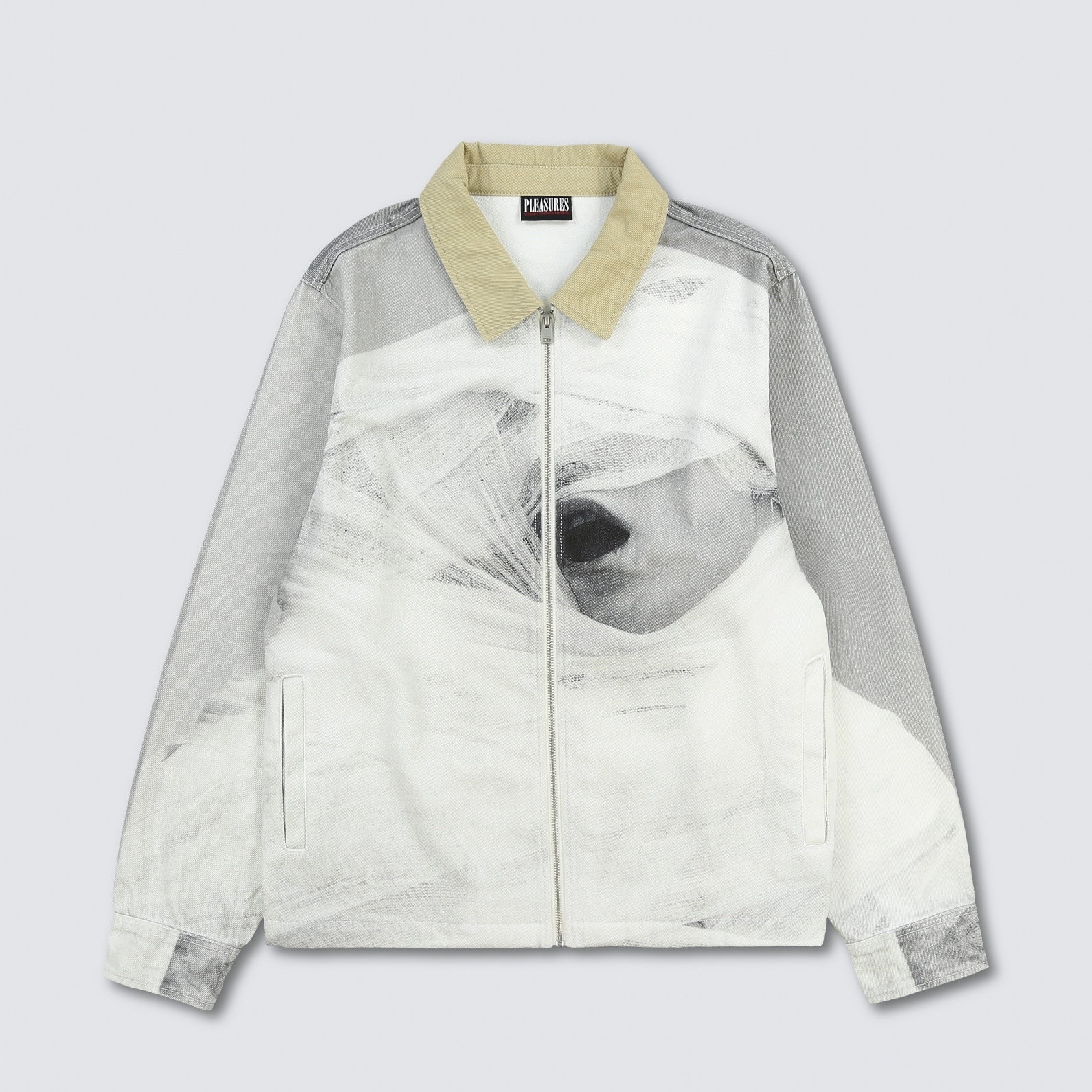 ��PLEASURES/�ץ쥸�㡼����ROBERT MAPPLETHORPE/���С��ȡ��ᥤ�ץ륽���ס�GAUZE WORK JACKET ������㥱�å� / GREY