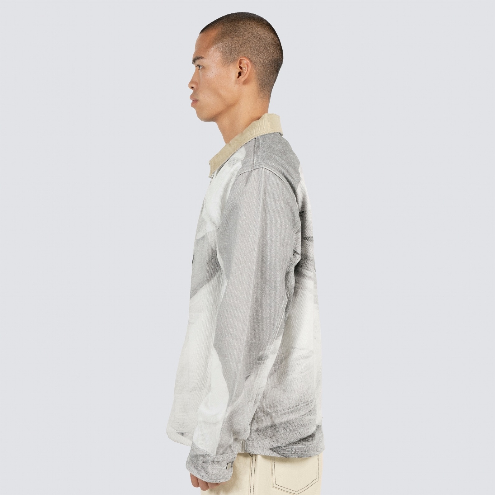 ��PLEASURES/�ץ쥸�㡼����ROBERT MAPPLETHORPE/���С��ȡ��ᥤ�ץ륽���ס�GAUZE WORK JACKET ������㥱�å� / GREY