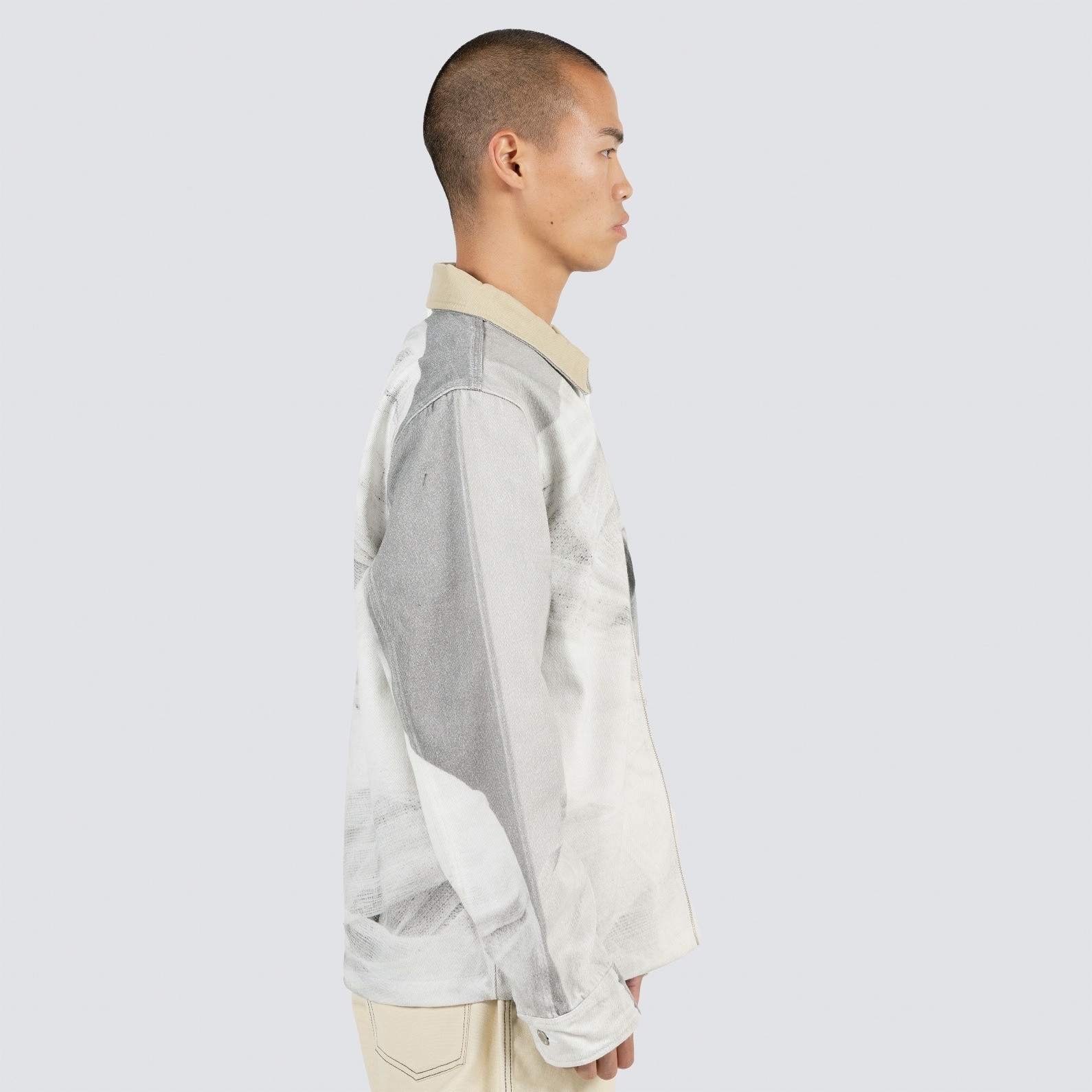 ��PLEASURES/�ץ쥸�㡼����ROBERT MAPPLETHORPE/���С��ȡ��ᥤ�ץ륽���ס�GAUZE WORK JACKET ������㥱�å� / GREY