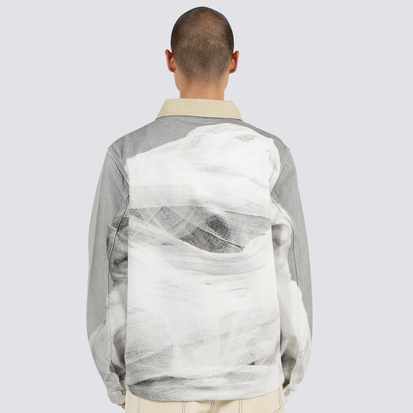 ��PLEASURES/�ץ쥸�㡼����ROBERT MAPPLETHORPE/���С��ȡ��ᥤ�ץ륽���ס�GAUZE WORK JACKET ������㥱�å� / GREY