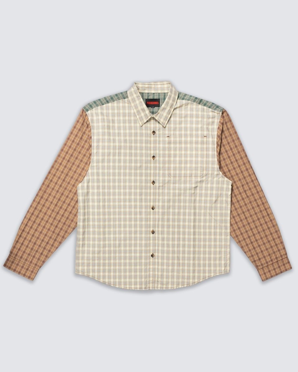 ��PLEASURES/�ץ쥸�㡼����DAZED BUTTON UP Ĺµ����� / MULTI
