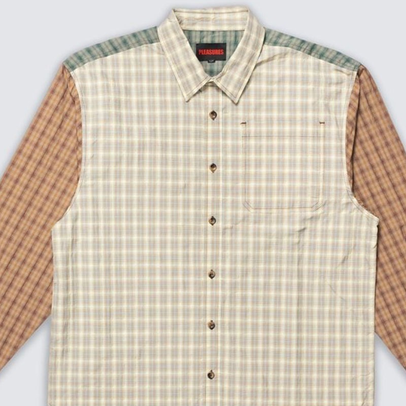 ��PLEASURES/�ץ쥸�㡼����DAZED BUTTON UP Ĺµ����� / MULTI