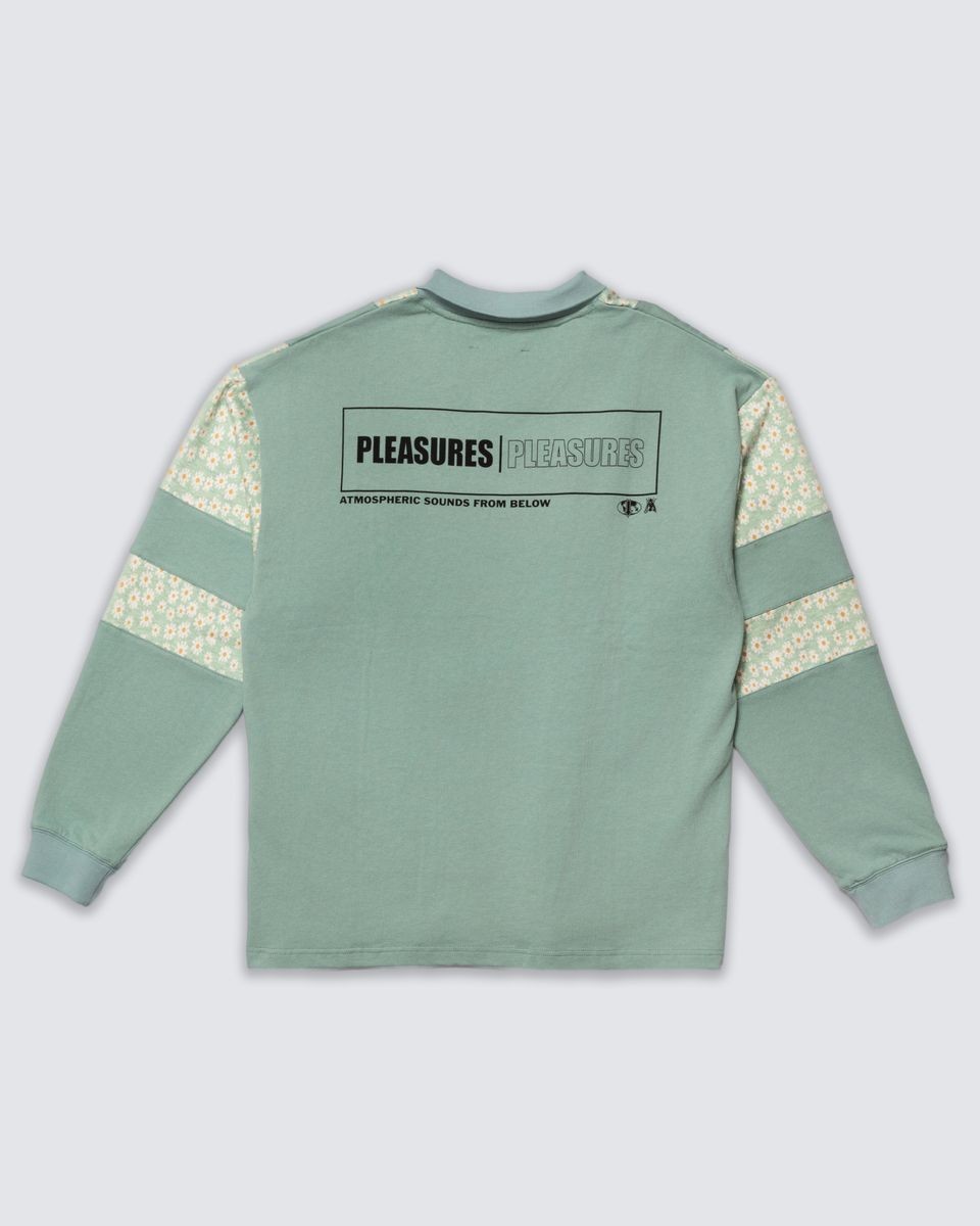 ��PLEASURES/�ץ쥸�㡼����SOUNDS RUGBY POLO �ݥ������ / MATCHA