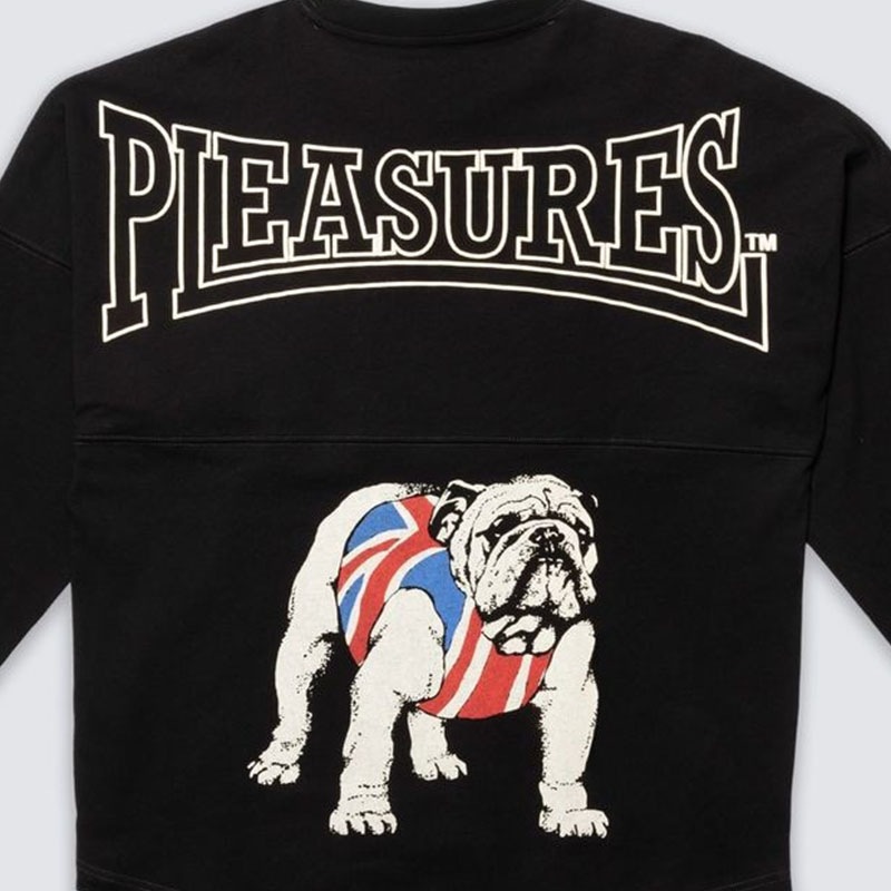 ��PLEASURES/�ץ쥸�㡼����BULLDOG HEAVYWEIGHT LONG SLEEVE ĹµT����� / BLACK
