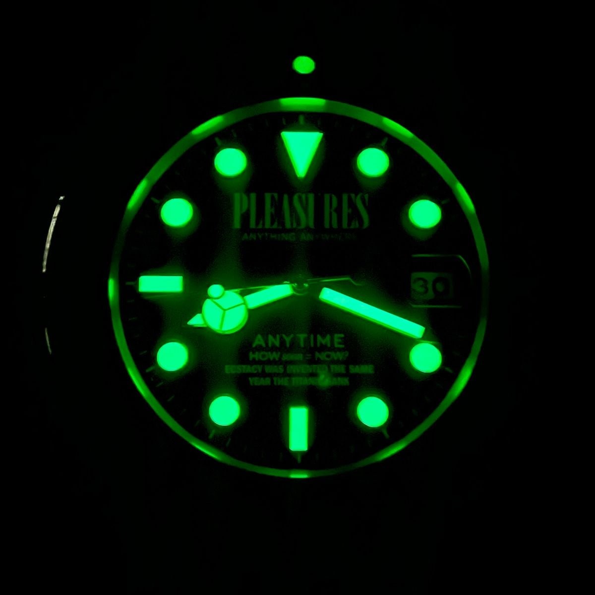 PLEASURES/ץ쥸㡼ANYTIME CLOCK  / BLACK