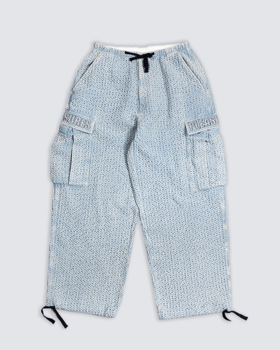 ��PLEASURES/�ץ쥸�㡼����KNITTED INDIGO CARGO PANTS �������ѥ�� / INDIGO