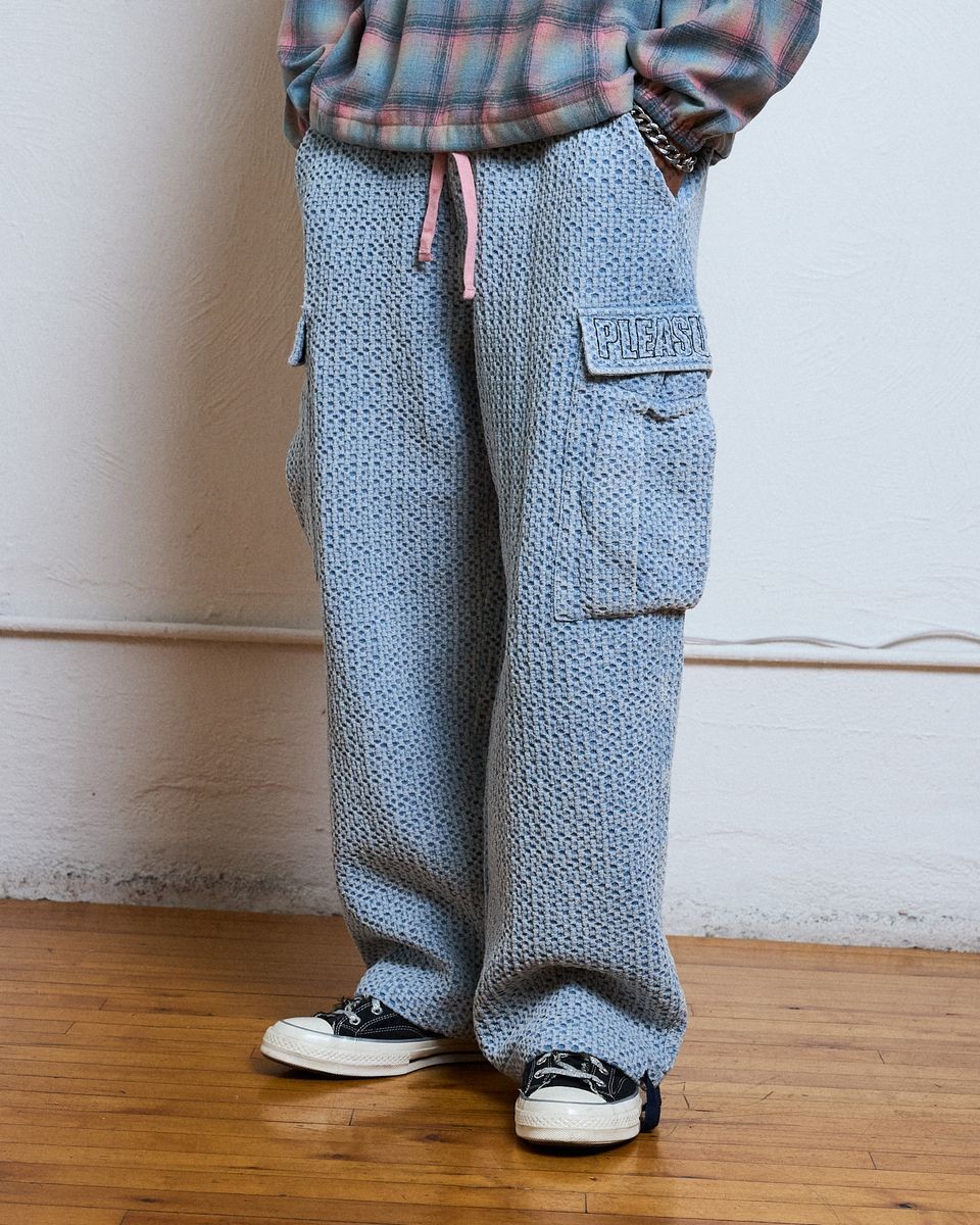 ��PLEASURES/�ץ쥸�㡼����KNITTED INDIGO CARGO PANTS �������ѥ�� / INDIGO