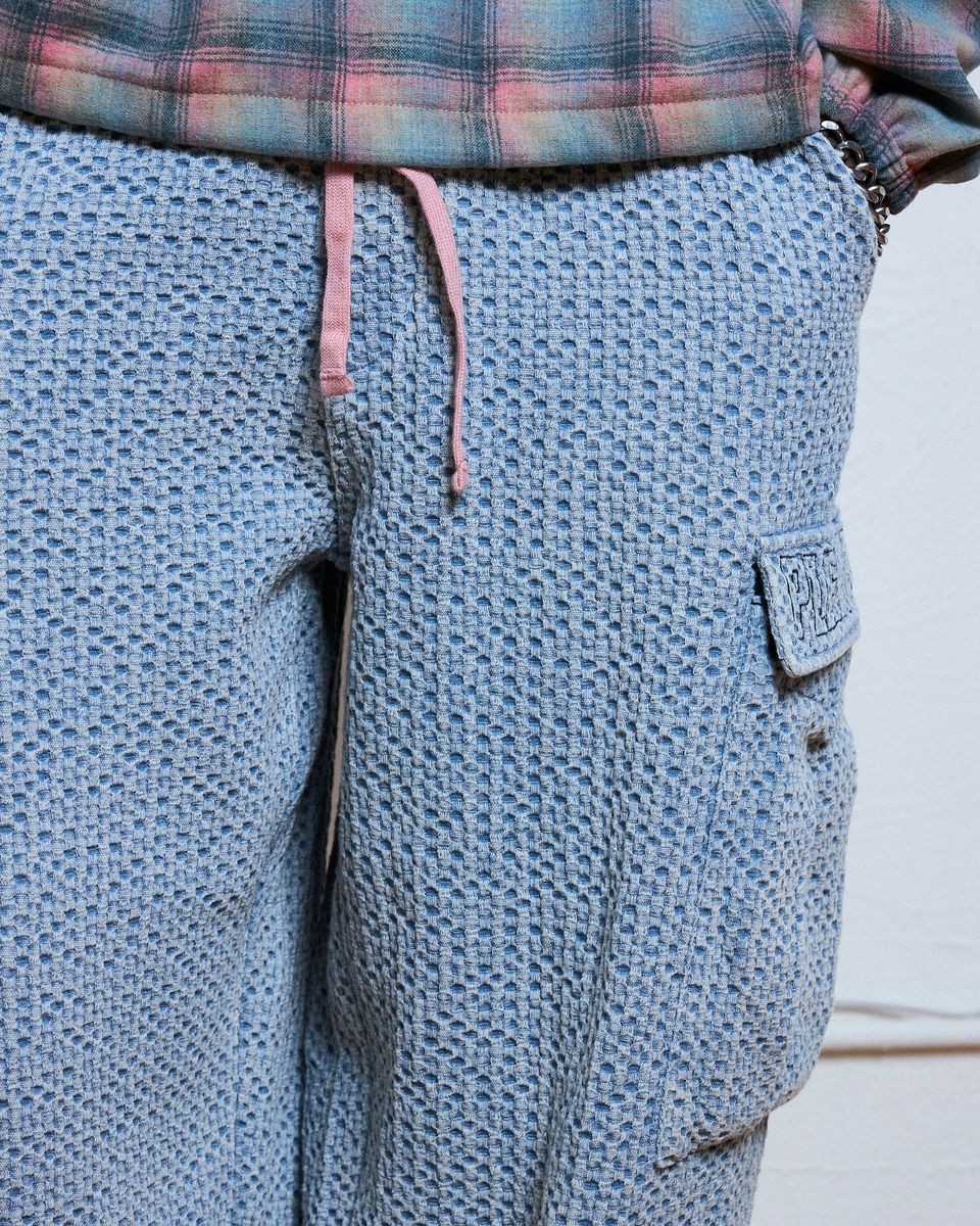 ��PLEASURES/�ץ쥸�㡼����KNITTED INDIGO CARGO PANTS �������ѥ�� / INDIGO