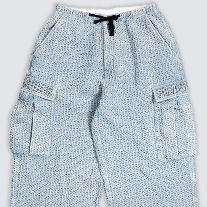 ��PLEASURES/�ץ쥸�㡼����KNITTED INDIGO CARGO PANTS �������ѥ�� / INDIGO