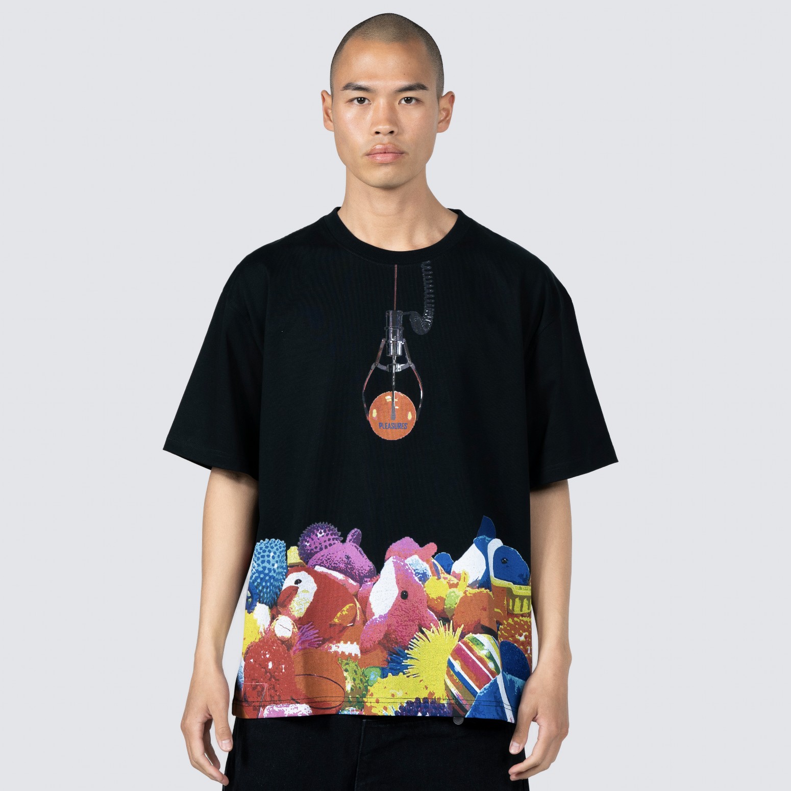 PLEASURES/ץ쥸㡼CLAW HEAVYWEIGHT T-SHIRT T / BLACK