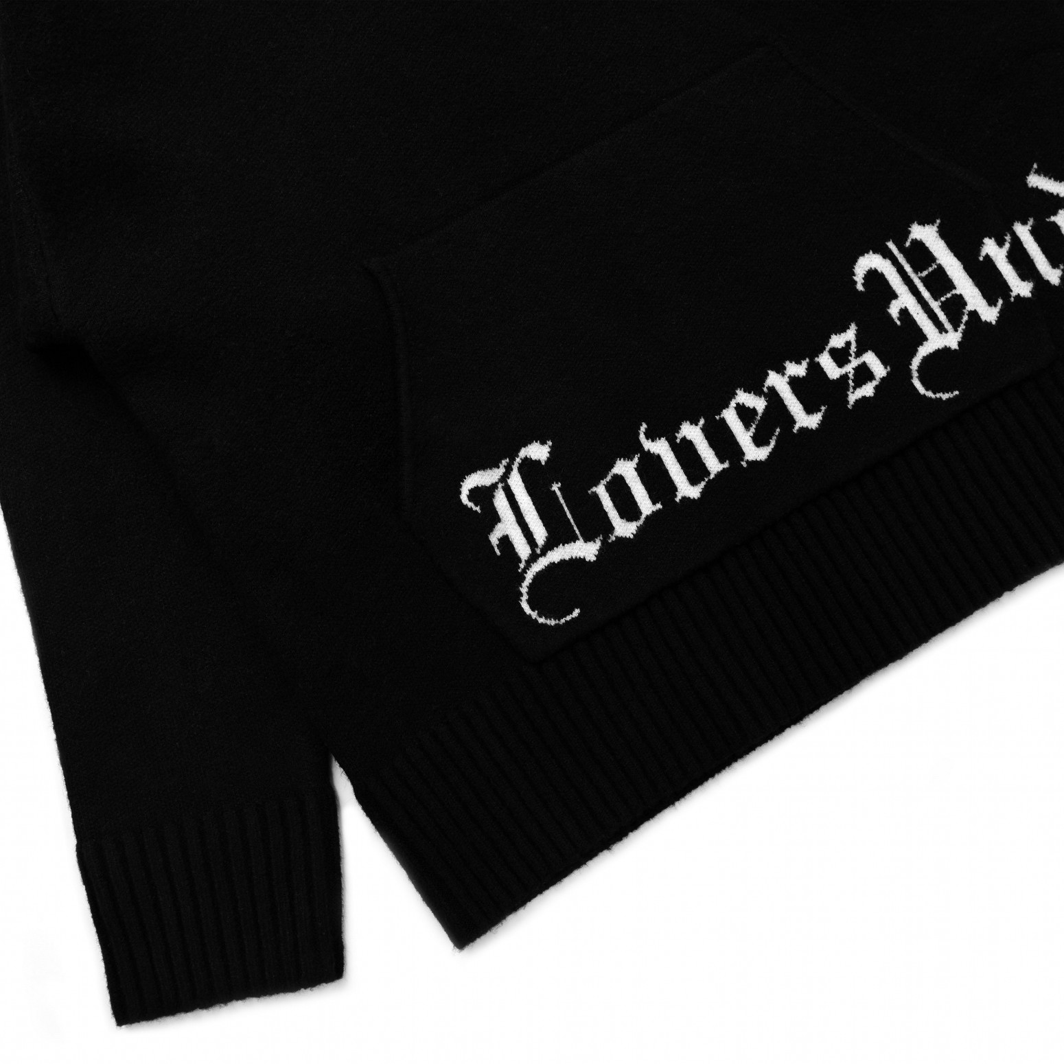 LUTI/롼ƥLOVERS KNITTED HOODED SWEATER աɥ / BLACK