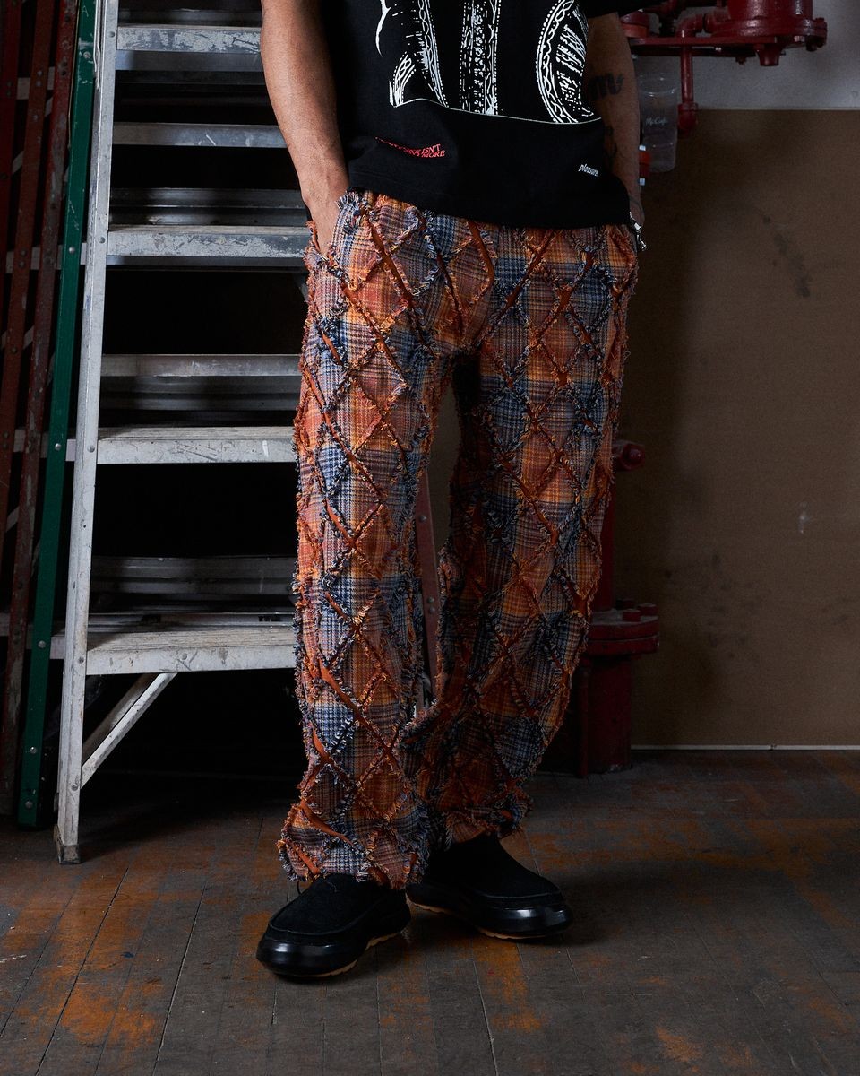 PLEASURES/ץ쥸㡼MYSTIC FLANNEL PANTS ѥ / ORANGE