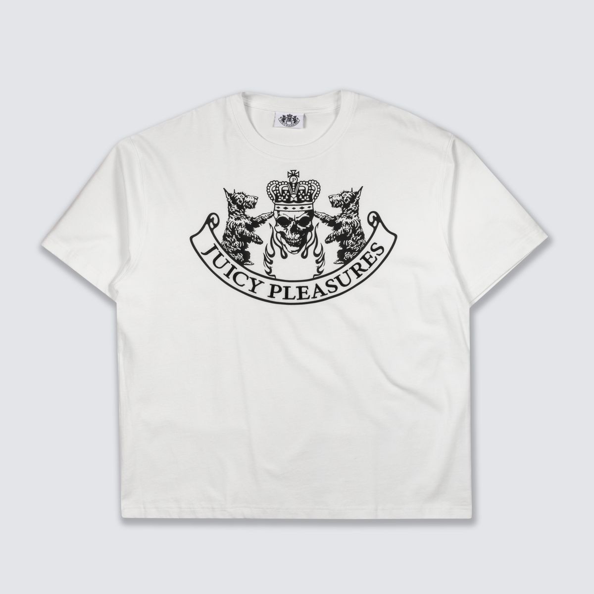 ��PLEASURES/�ץ쥸�㡼����JUICY COUTURE��SKULL CREST HEAVYWEIGHT SHIRT T����� / WHITE