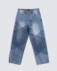PLEASURES/ץ쥸㡼GRID EMBROIDERED BAGGY JEANS ǥ˥ѥ / INDIGO