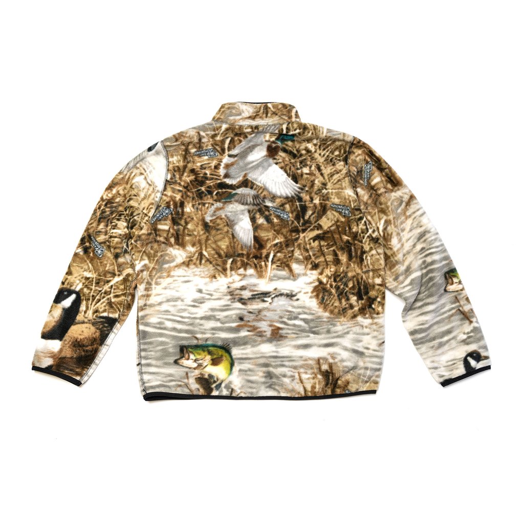 ��RAISED BY WOLVES/�쥤���ɥХ�����֥���REALTREE DUCKS & FISH POLAR FLEECE HALF ZIP �ݡ��顼�ե꡼���ϡ��ե��å� / REALTREE
