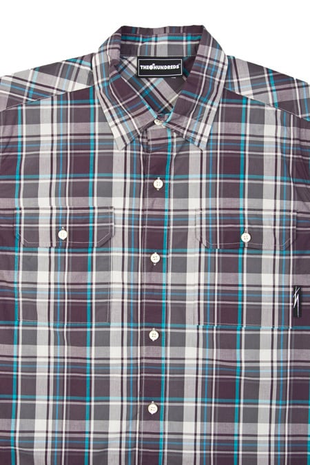 THE HUNDREDS/ϥɥåġCHAFFEY SS WOVEN Ⱦµ / PURPLE ѡץ