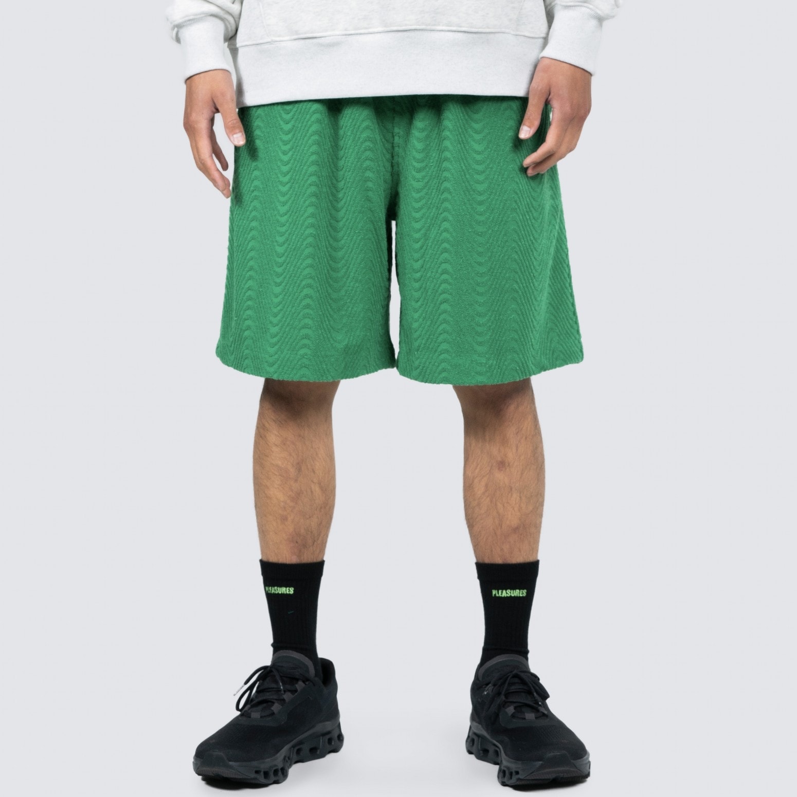 ��PLEASURES/�ץ쥸�㡼����ZEN TERRY SHORTS ���硼�ȥѥ�� / GREEN