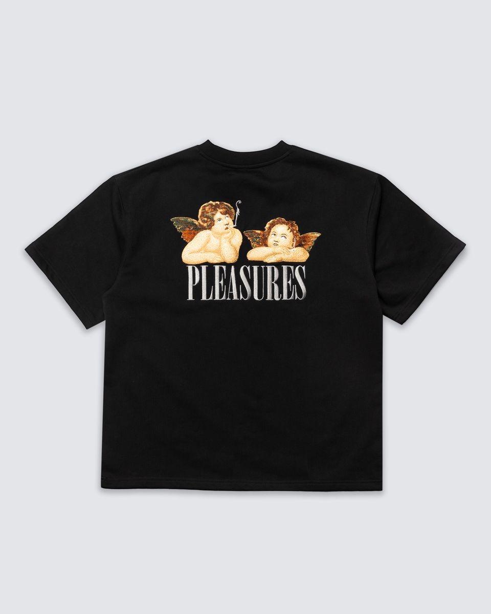 ��PLEASURES/�ץ쥸�㡼����DYNAMIC SHORT SLEEVE CREWNECK T����� / BLACK
