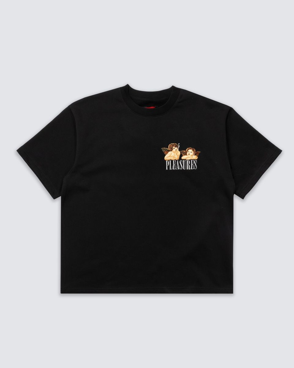 ��PLEASURES/�ץ쥸�㡼����DYNAMIC SHORT SLEEVE CREWNECK T����� / BLACK