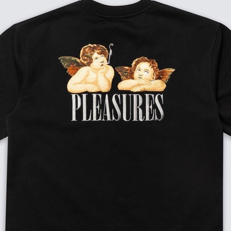 ��PLEASURES/�ץ쥸�㡼����DYNAMIC SHORT SLEEVE CREWNECK T����� / BLACK