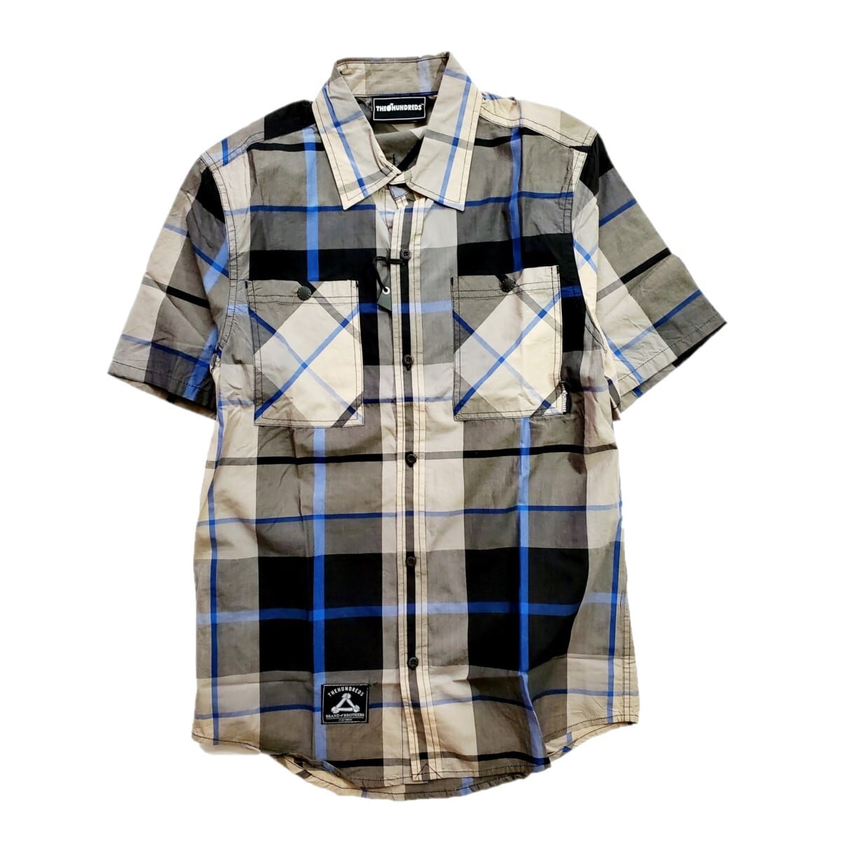 ��THE HUNDREDS/�����ϥ�ɥ�åġ�FLAXX SS WOVEN Ⱦµ����� / BLACK �֥�å� ��