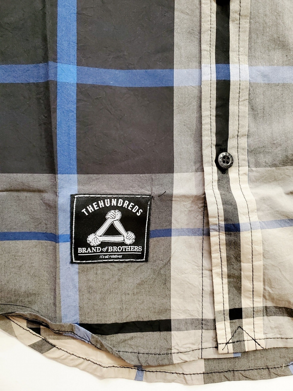 ��THE HUNDREDS/�����ϥ�ɥ�åġ�FLAXX SS WOVEN Ⱦµ����� / BLACK �֥�å� ��