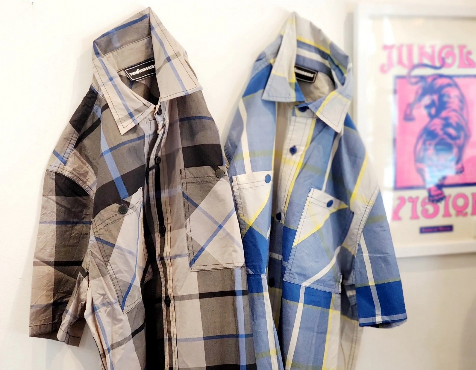 ��THE HUNDREDS/�����ϥ�ɥ�åġ�FLAXX SS WOVEN Ⱦµ����� / BLACK �֥�å� ��